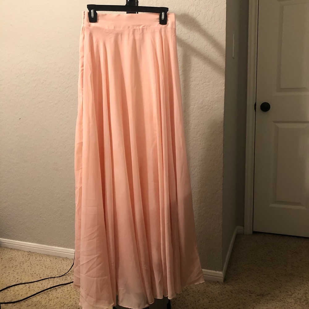 Pink chiffon skirt